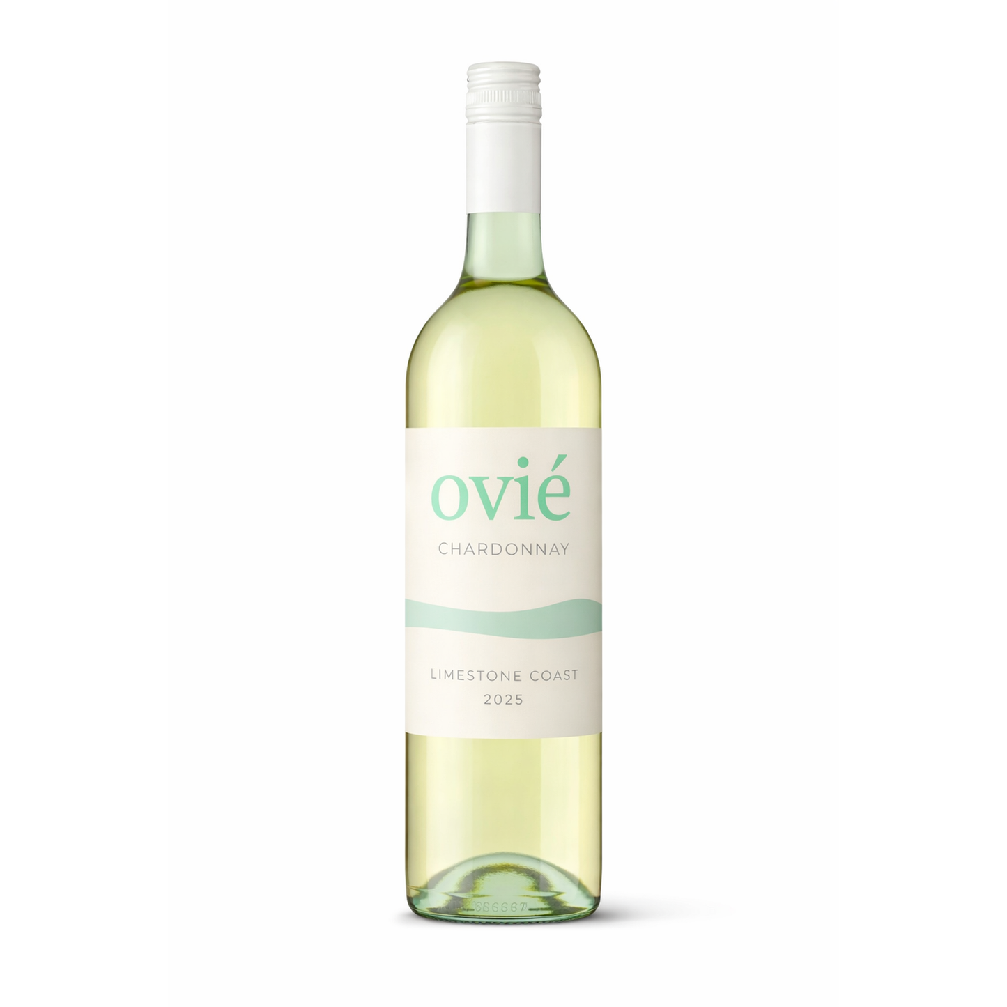 OVIÉ Chardonnay Limestone Coast 2025 wine bottle on white background