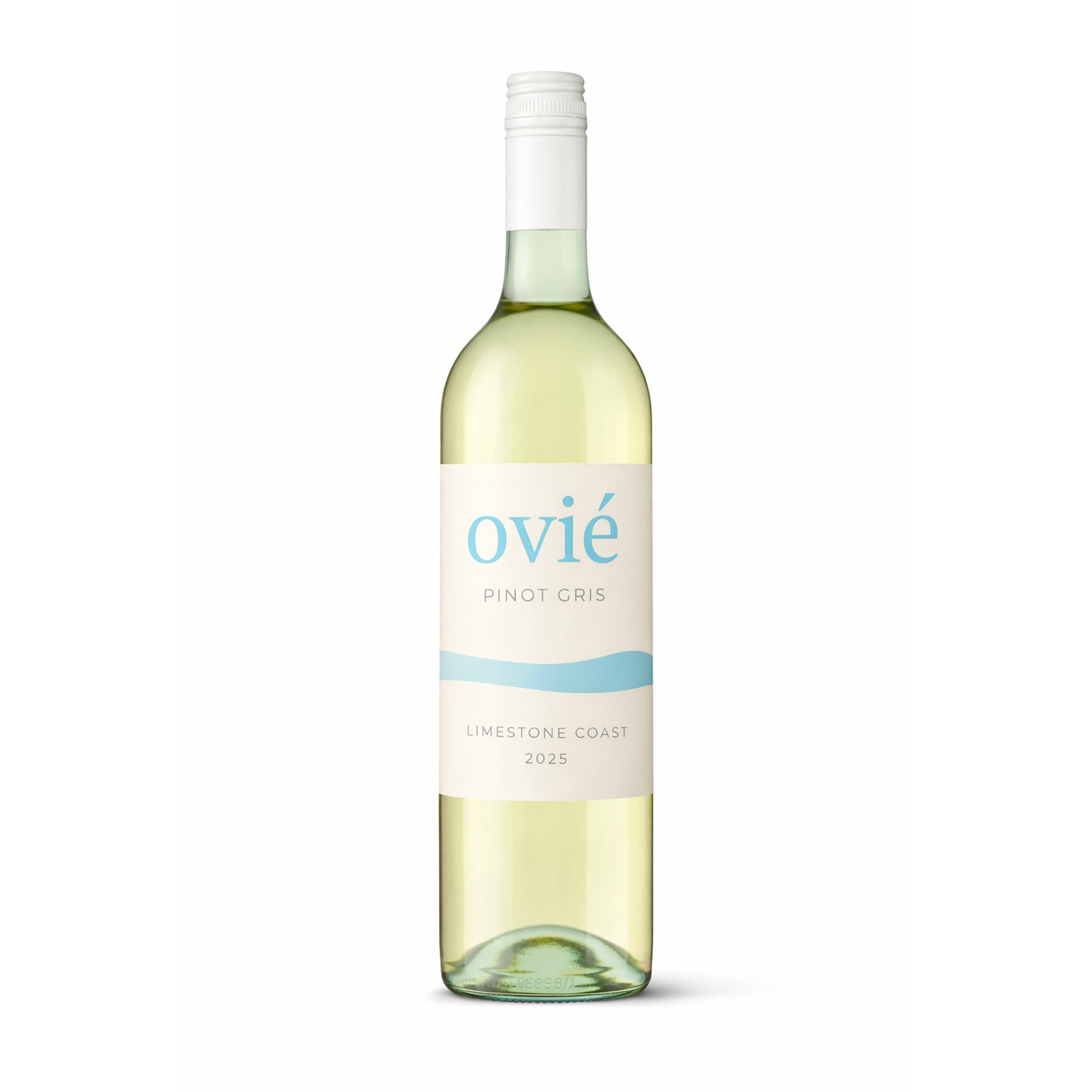 OVIÉ Pinot Gris Limestone Coast 2025 wine bottle on white background