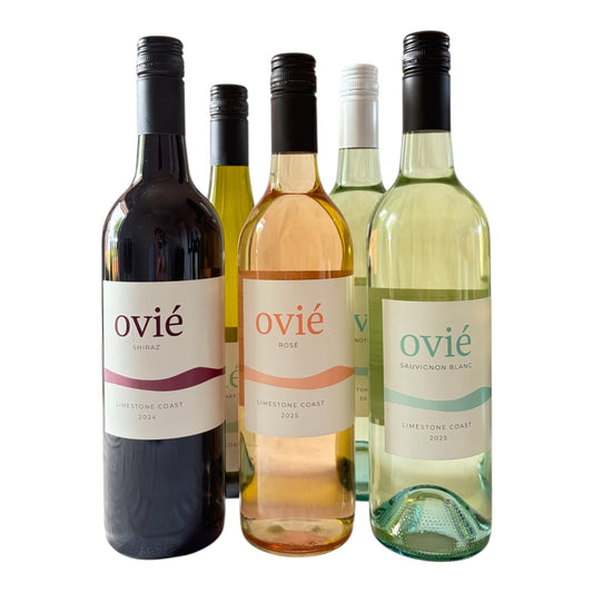 Wine Angels Discovery 12 bottle wine case featuring mixed Limestone Coast wines including Chardonnay Shiraz Rosé Pinot Gris and Sauvignon Blanc.
